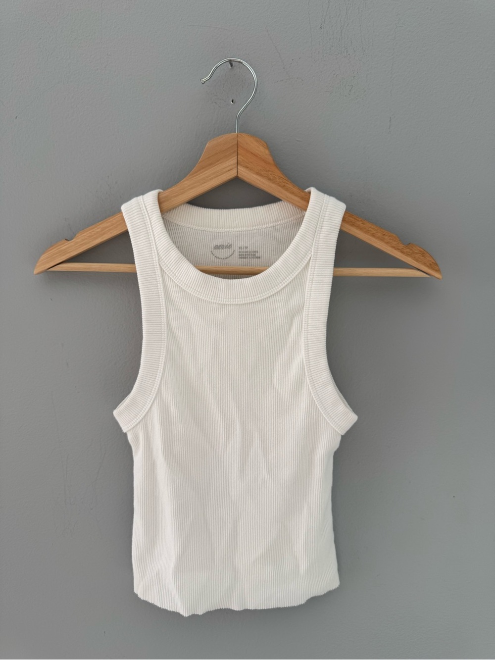 Aerie white high neck cropped tank